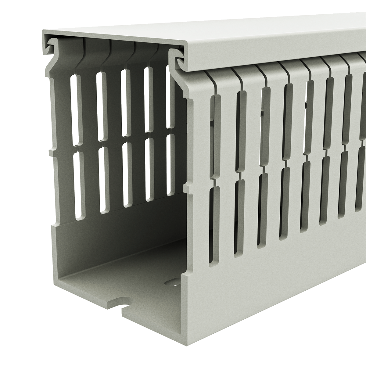 60x80mm Wire duct with cover side perspective view