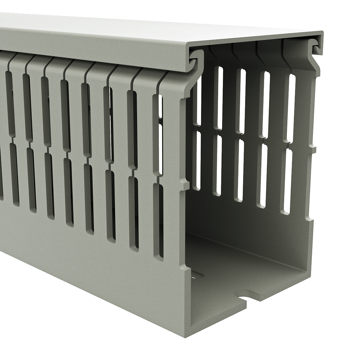 60x80mm Wire duct with cover right perspective view