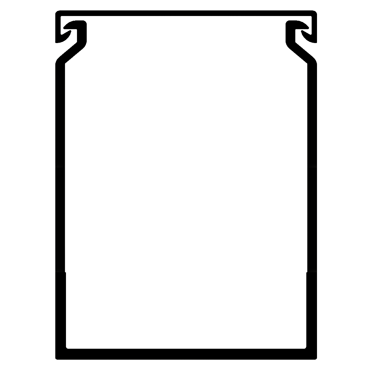 60x80mm Wire duct with cover front view