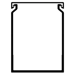 60x80mm Wire duct with cover front view