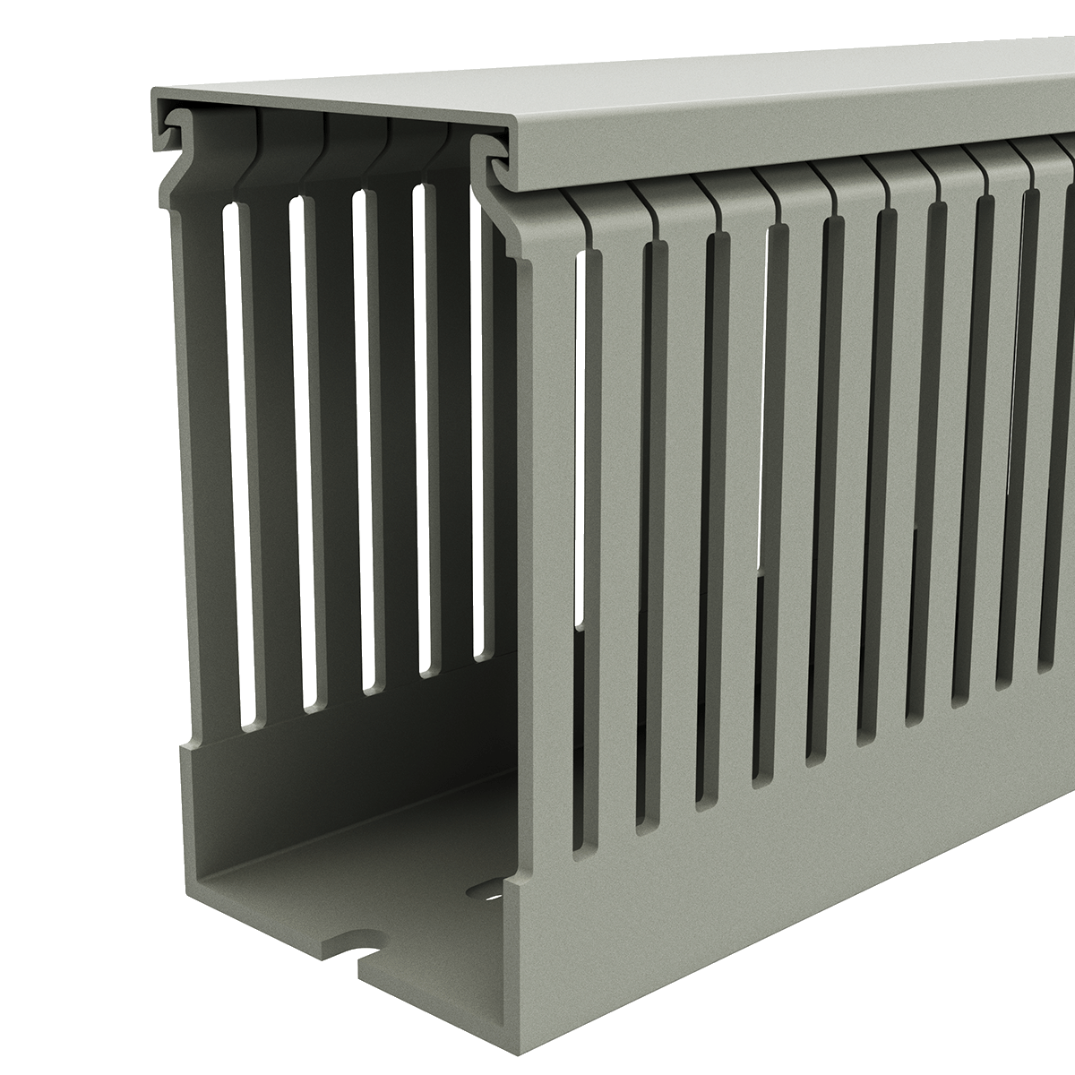 60x100mm Wire duct with cover side perspective view
