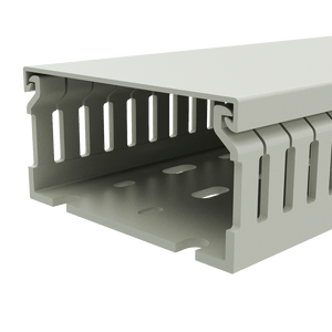 80x40mm Wire duct with cover side perspective view
