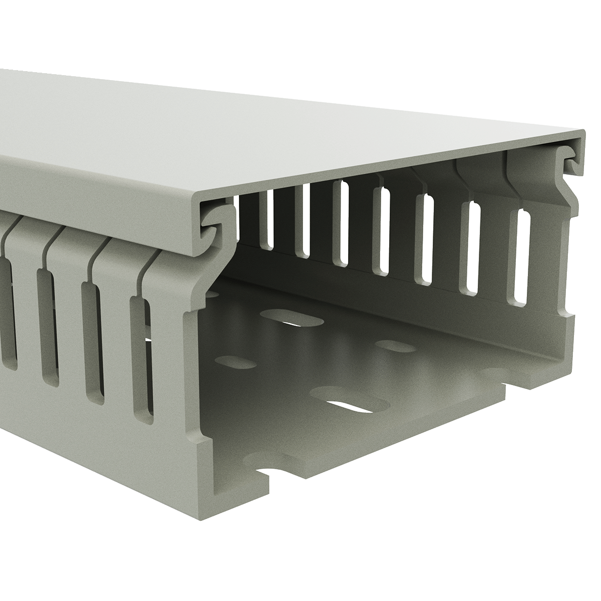 80x40mm Wire duct with cover right perspective view