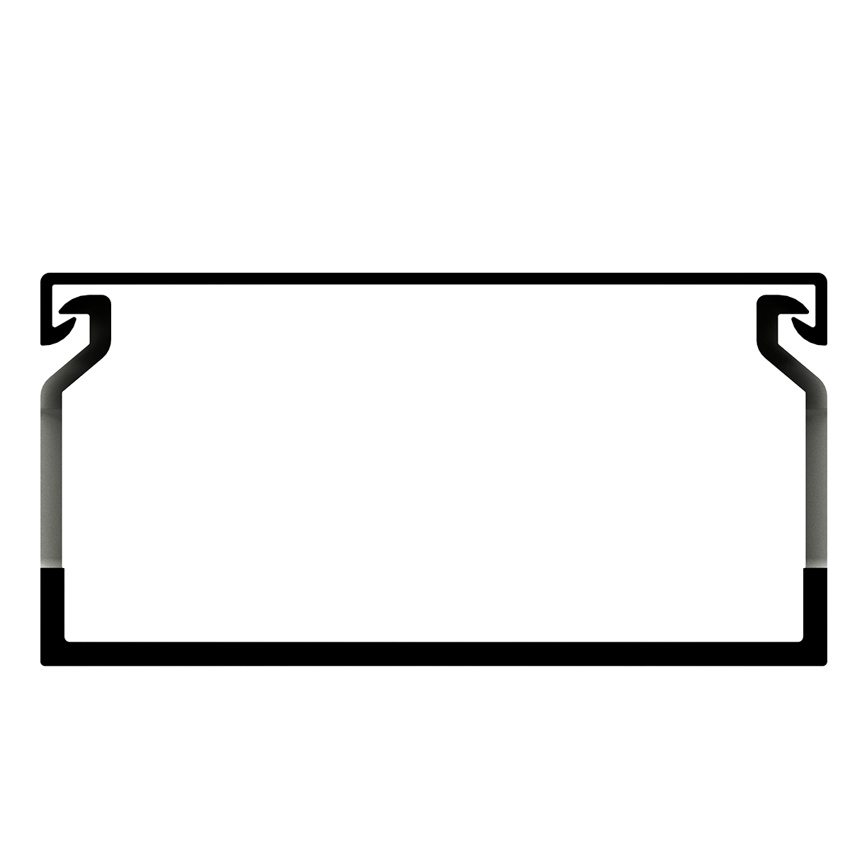 80x40mm Wire duct with cover front view