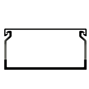 80x40mm Wire duct with cover front view