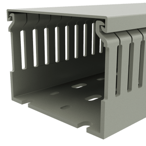 80x60mm Wire duct with cover side perspective view