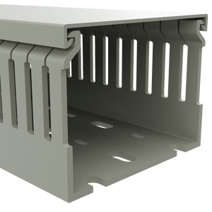 80x60mm Wire duct with cover right perspective view