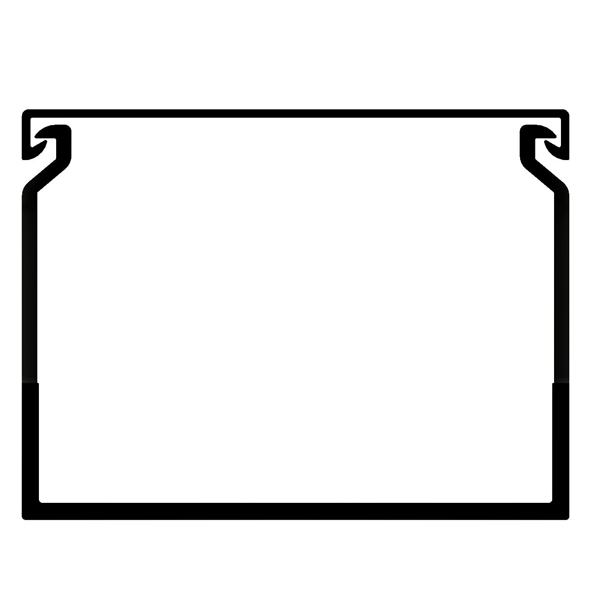80x60mm Wire duct with cover front view