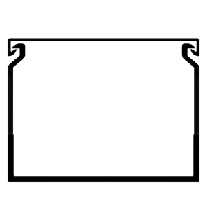 80x60mm Wire duct with cover front view