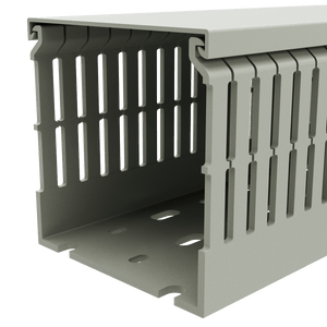 80x80mm Wire duct with cover side perspective view