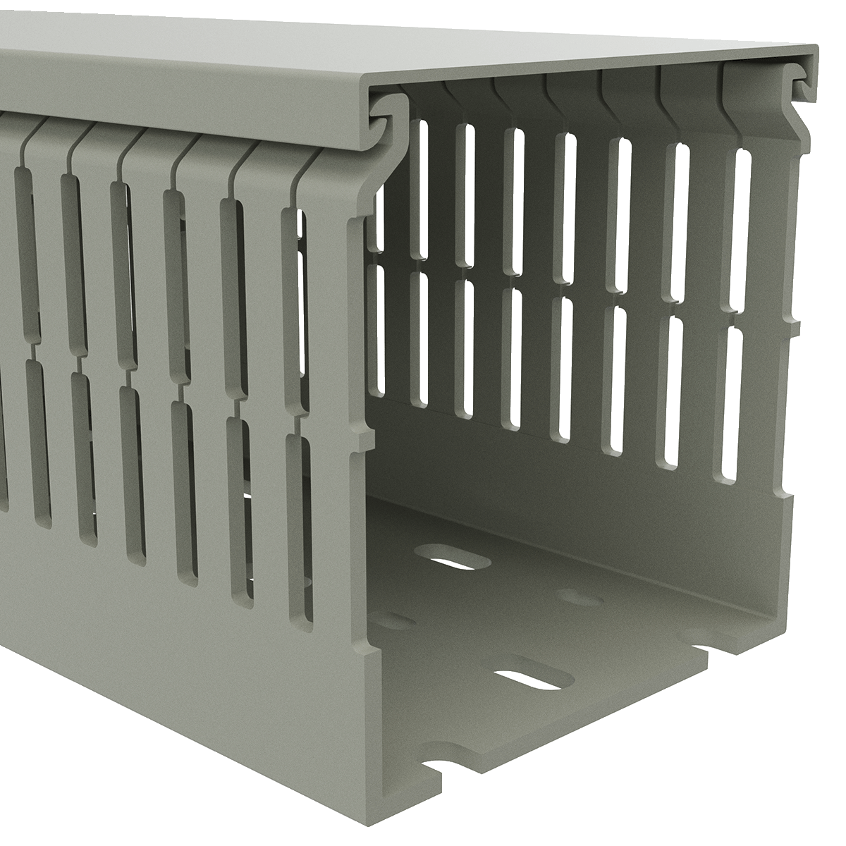 80x80mm Wire duct with cover right perspective view