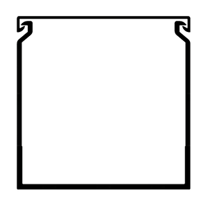 80x80mm Wire duct with cover front view