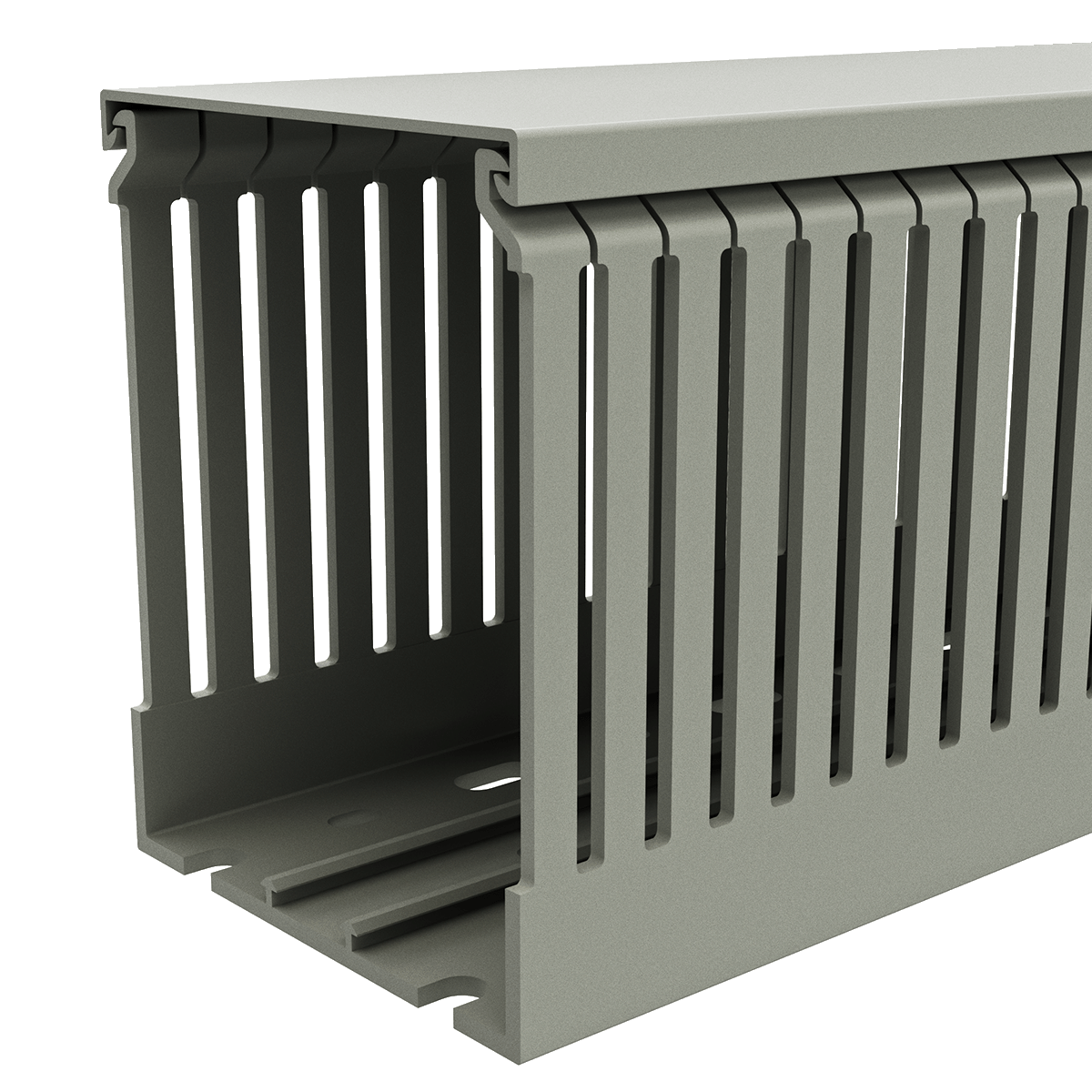 80x100mm Wire duct with cover side perspective view