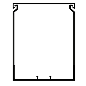 80x100mm Wire duct with cover front view