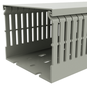 100x100mm Wire duct with cover side perspective view