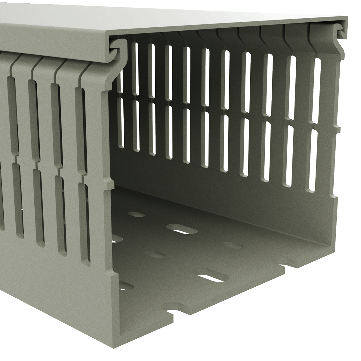 100x100mm Wire duct with cover right perspective view