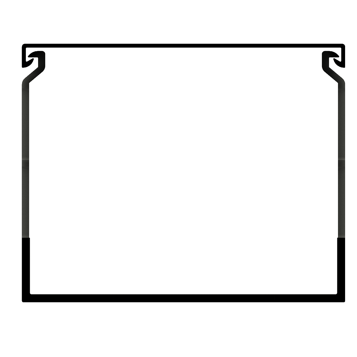 100x100mm Wire duct with cover front view