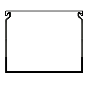 100x100mm Wire duct with cover front view
