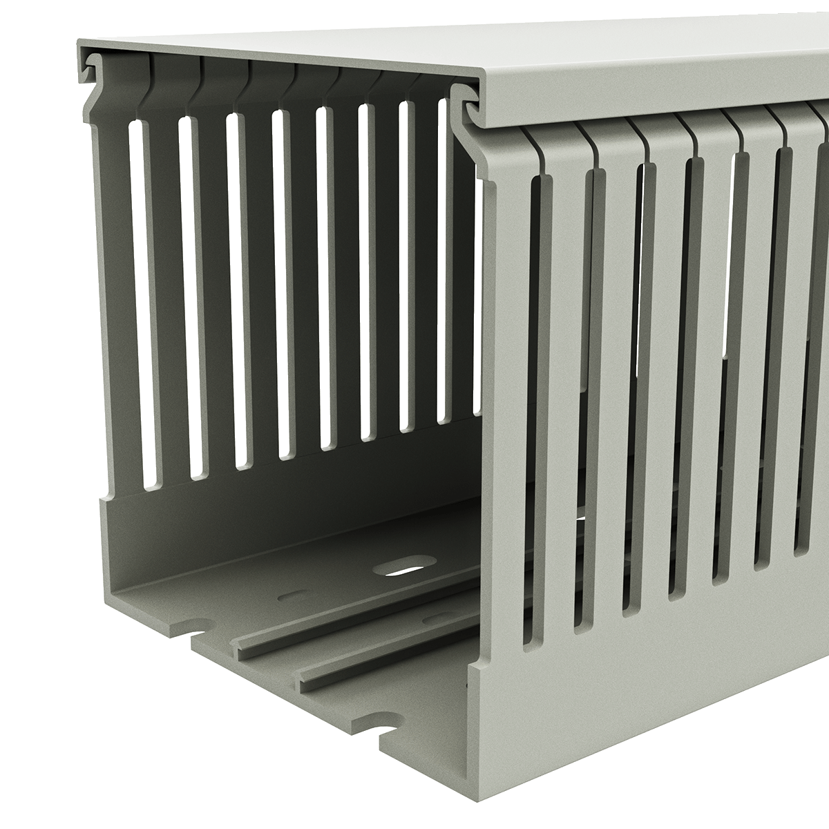 100x100mm Wire duct with cover side perspective view