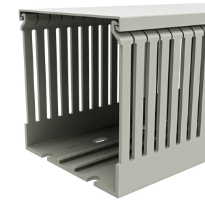 100x100mm Wire duct with cover side perspective view