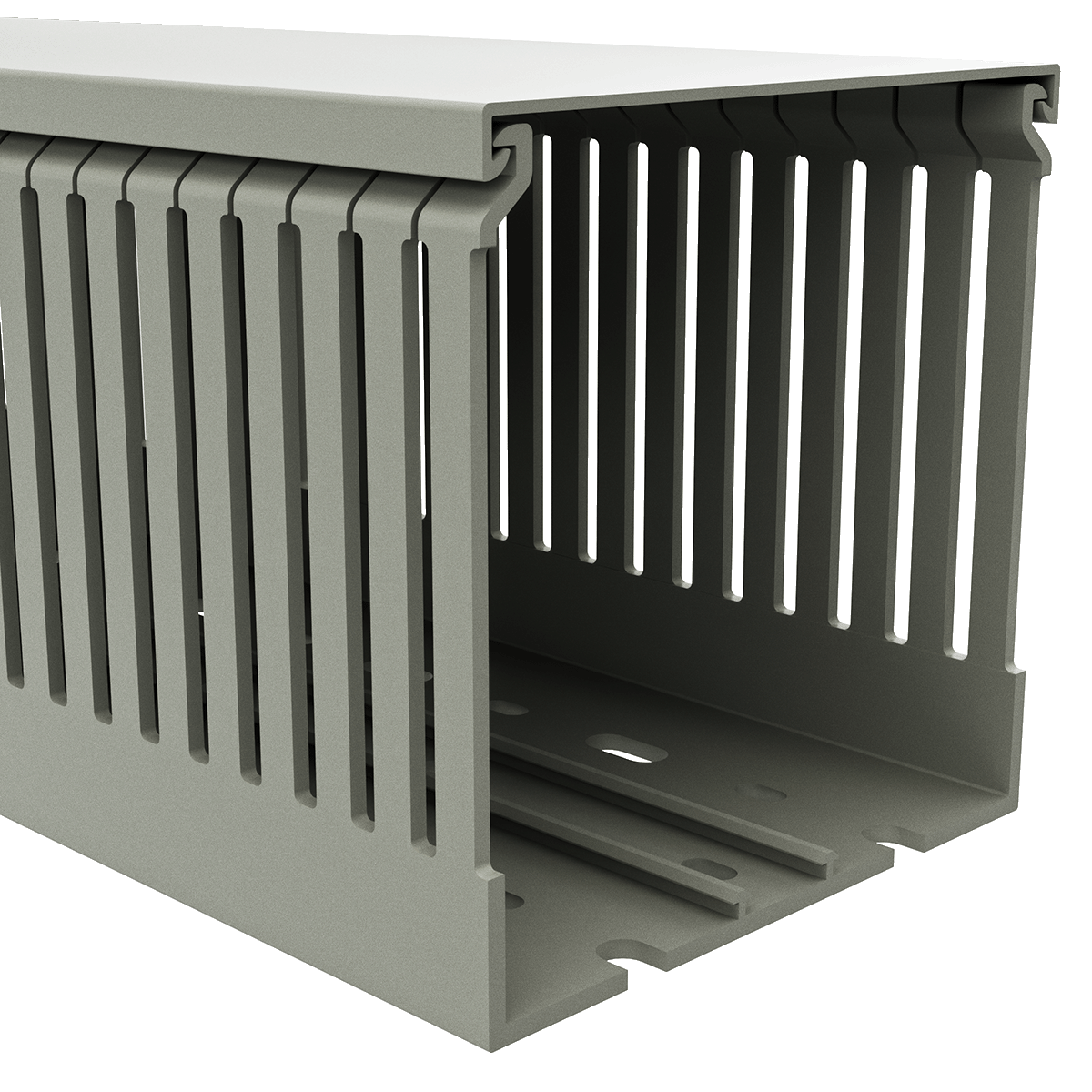 100x100mm Wire duct with cover right perspective view