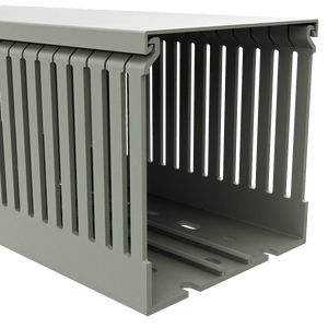 100x100mm Wire duct with cover right perspective view