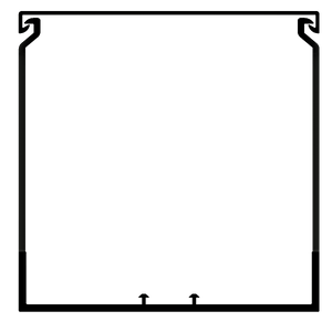 100x100mm Wire duct with cover front view