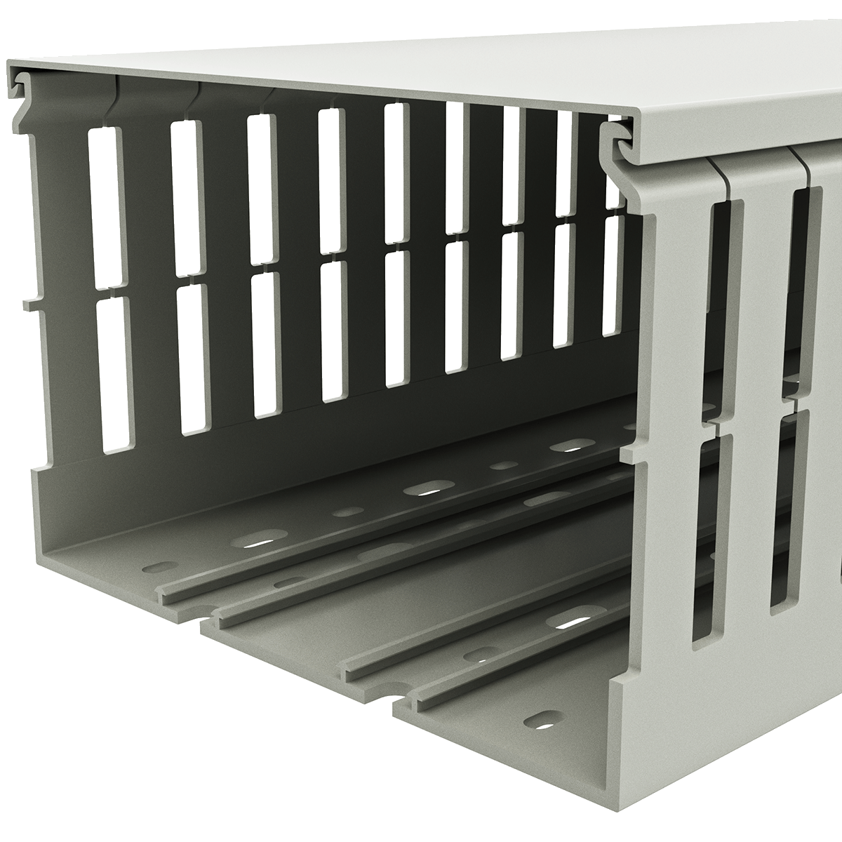 150x100mm Wire duct with cover side perspective view