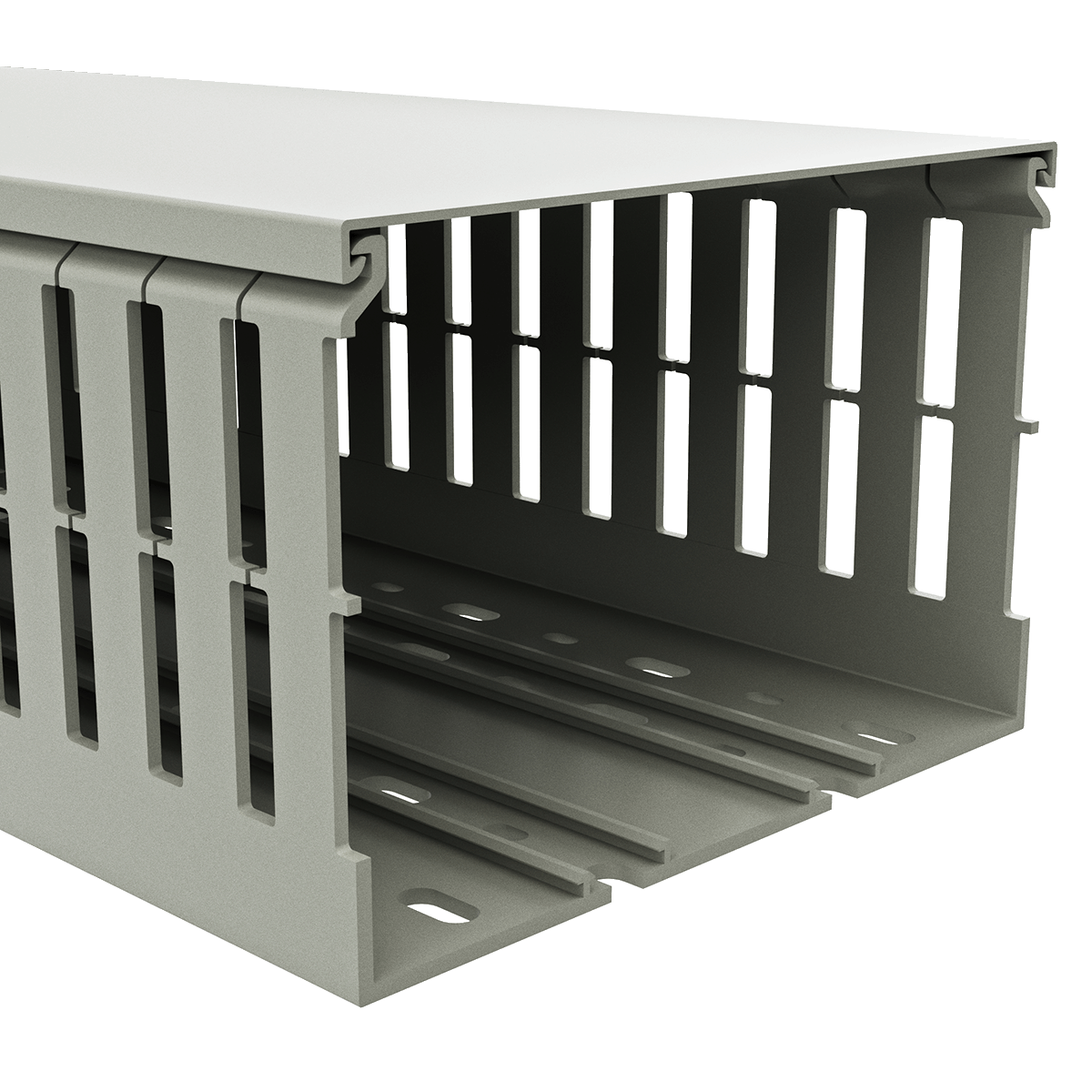 150x100mm Wire duct with cover right perspective view