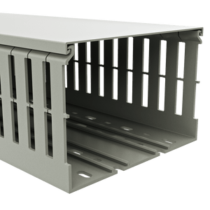 150x100mm Wire duct with cover right perspective view