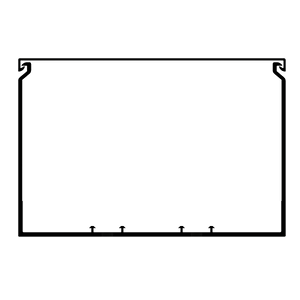 150x100mm Wire duct with cover front view