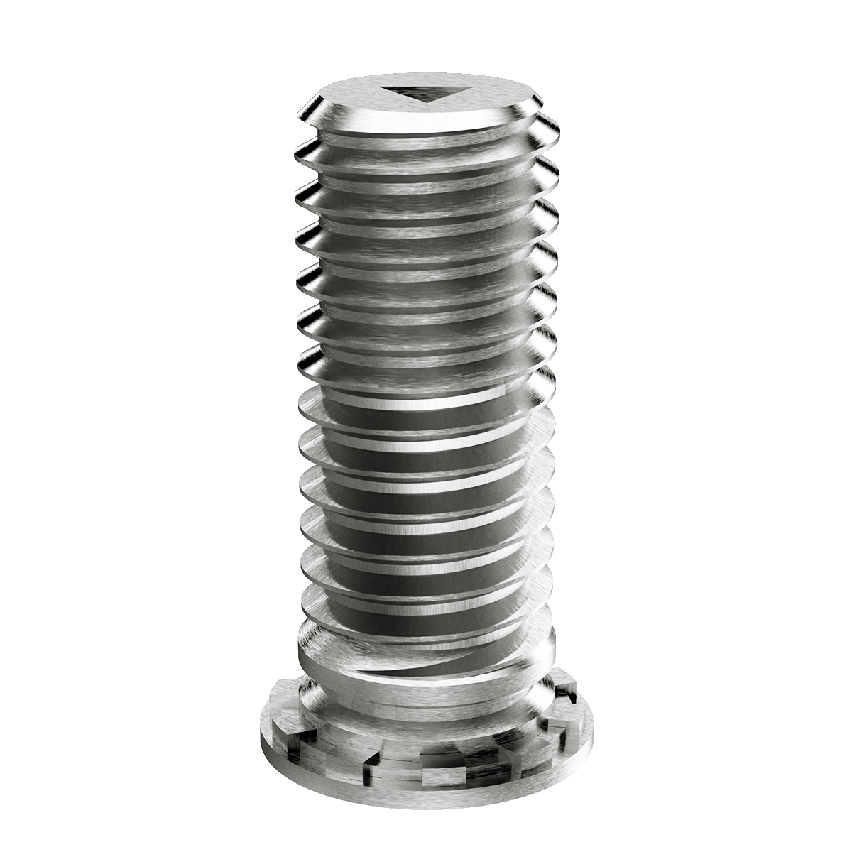 Self-Clinching Stud, For SS, A286 Stainless Steel, Passivated, 8-32 x 0.750, 100 Pack