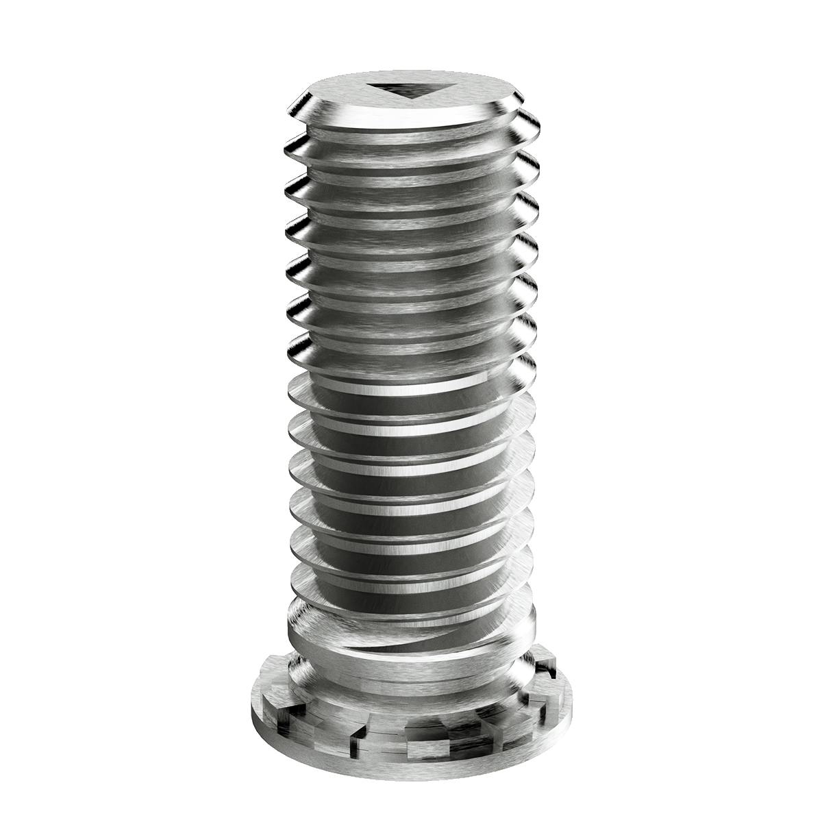 Self-Clinching Stud, For SS, A286 Stainless Steel, Passivated, 1/4-20 x 1.50, 100 Pack
