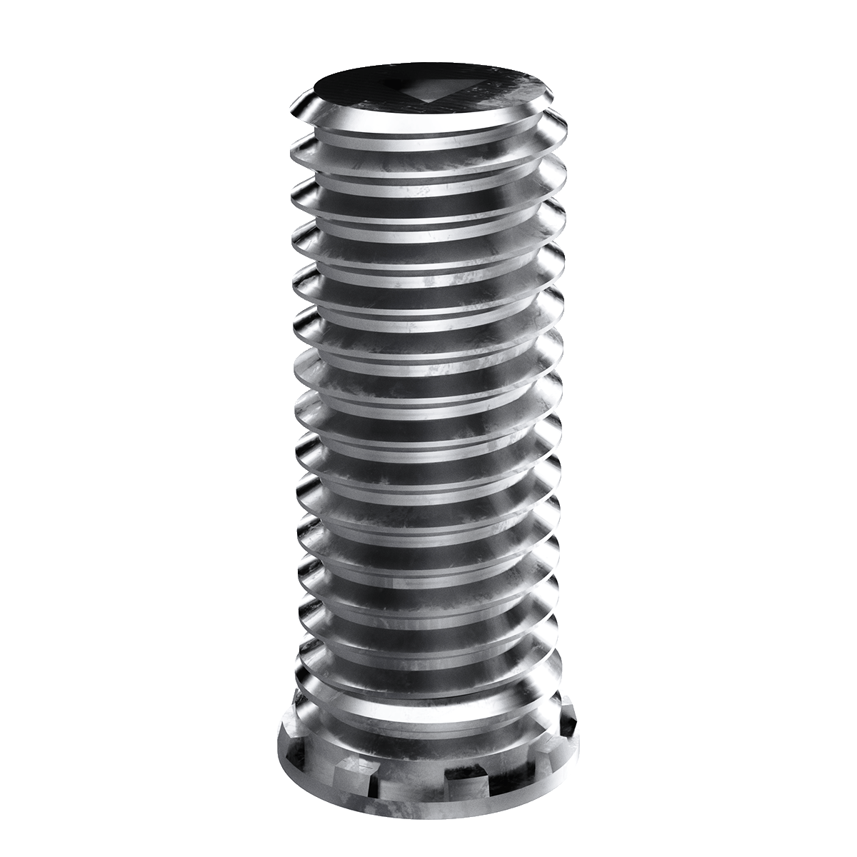 Self-Clinching Stud, Close Edge, Steel, Zinc, 4-40 x 1.000, 100 Pack