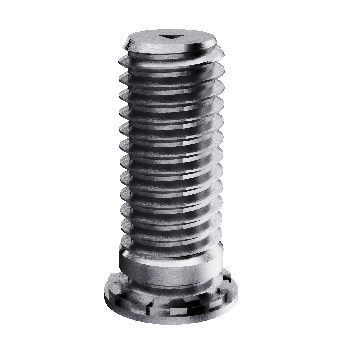 Self-Clinching Stud, For SS, 400 Series Stainless Steel, Passivated, 1/4-20 x 0.625, 50 Pack