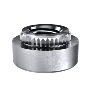 Broaching Nut, Steel, Electro Tin, 2-56, 100 Pack
