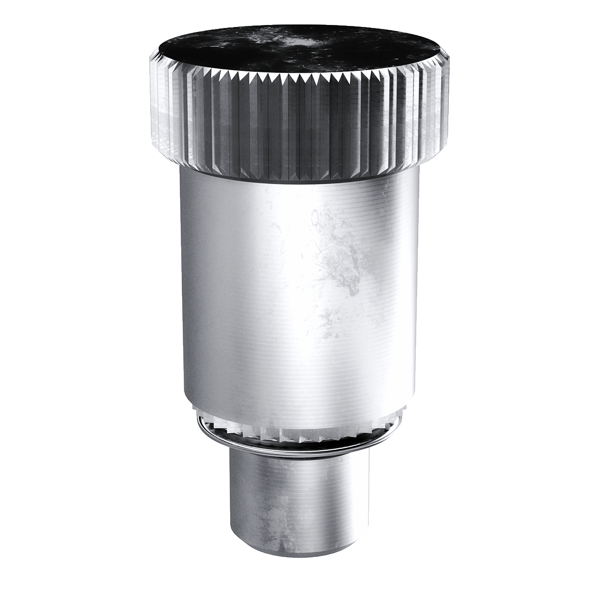 Self-Clinching Panel Fastener, Plunger - Spring Return, Steel, Bright Nickel, Metric, CPR-04-4, 6.35 x 7.80, 100 Pack