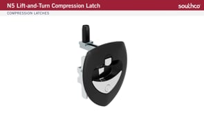 Southco Flush Mount Curved Lift-and-Turn Compression T-Handle Latch