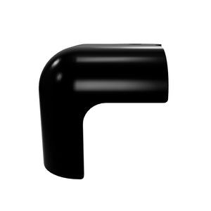 1/2-inch Panel Notched Flat Cabinet Corner, Black