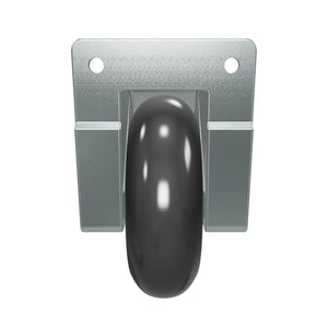 3" Silver Narrow Edge Mount Caster