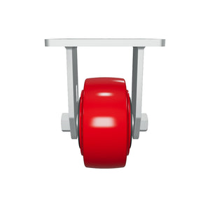 4 x 2-inch Maroon Polyurethane Rigid Caster