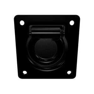 Tie Down Roping Eye with Spring Loaded Ring, Black