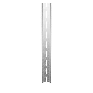 TS 35/F5 DIN Rail Channel - Top Hat Slotted Steel Rail 35mm Wide x 7.5mm deep x 2 meters, 5.2x25mm oval mounting holes