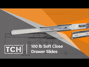 22-inch Soft-close 100 Lbs Drawer Slide (Pair) - Full-extension