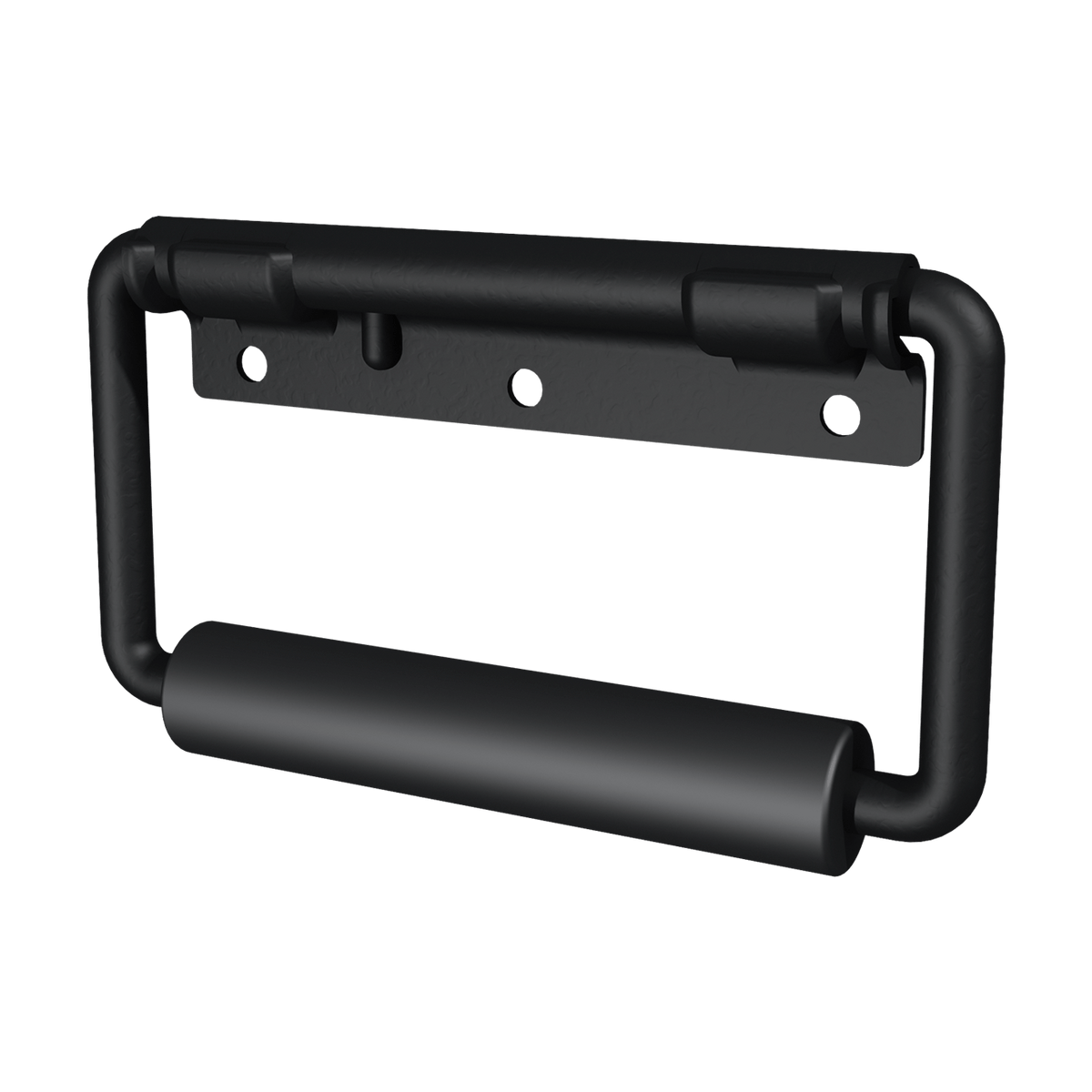 Medium Surface Mount Handle with Thick formed Grip, Black, 3/4 view