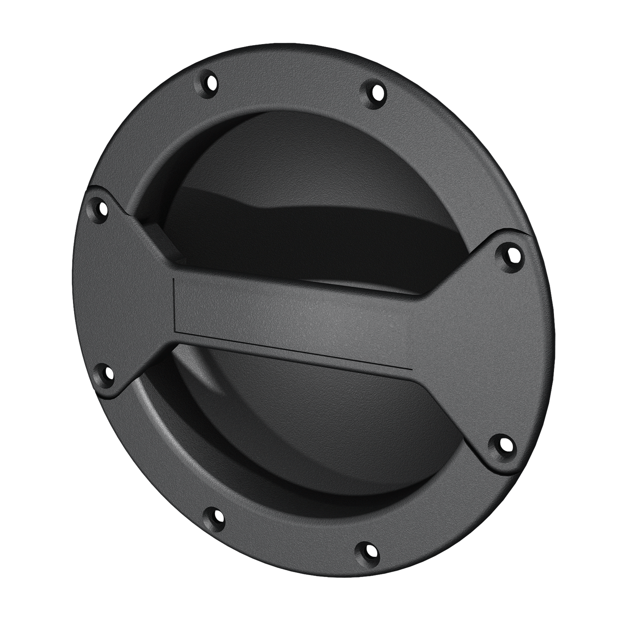 Round Speaker Handle, 3/4 view