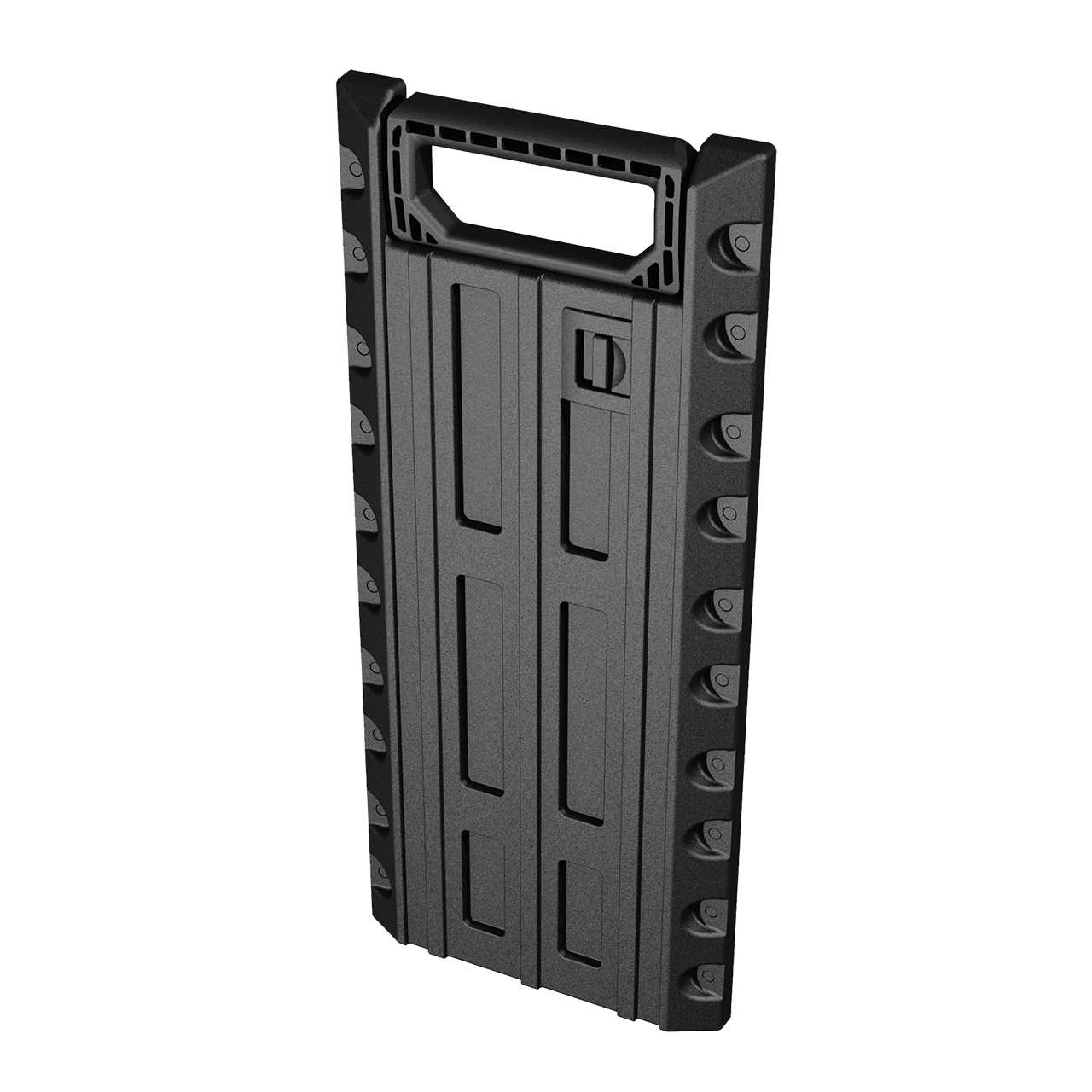 Black surface mount extension handle not extended at 3/4 angle