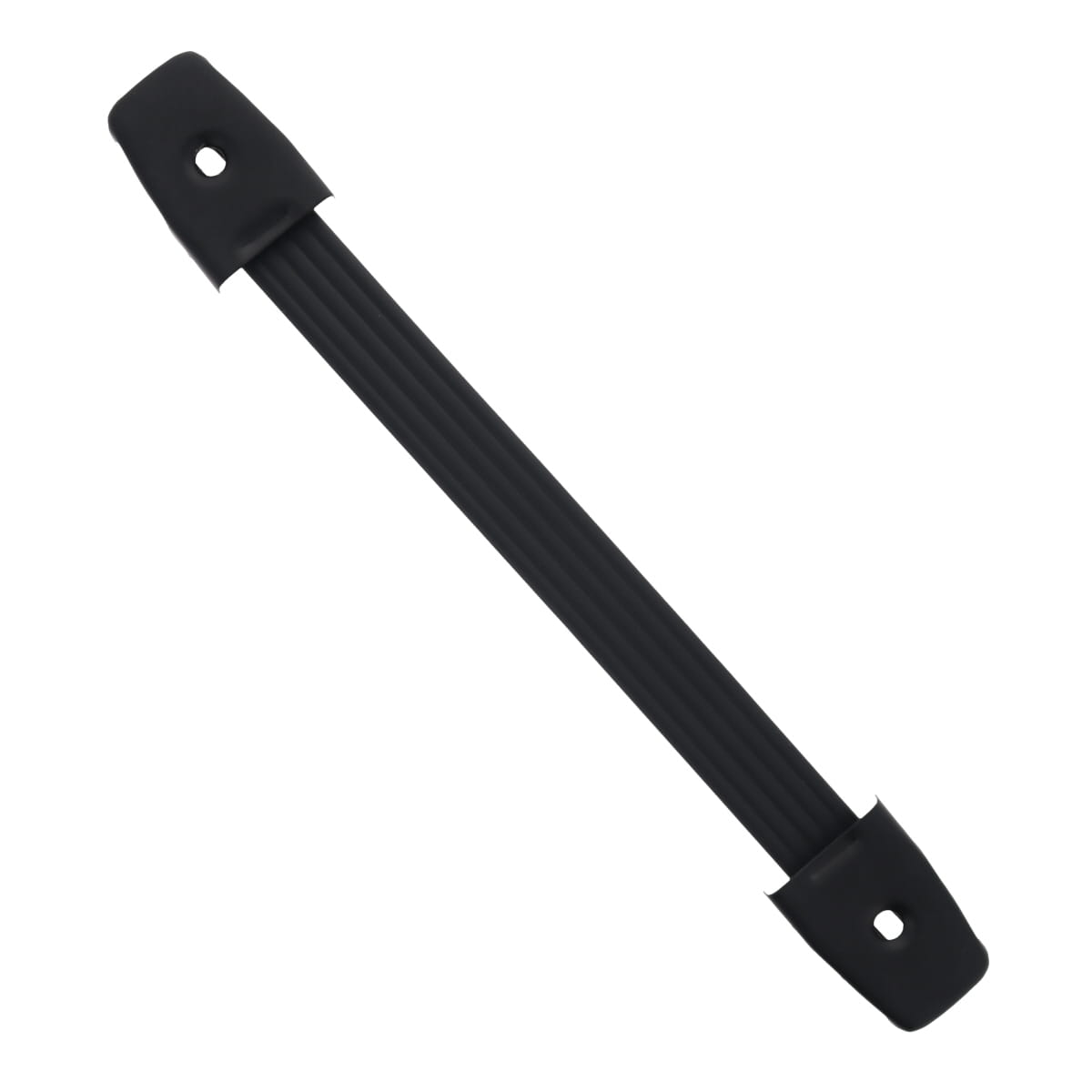 Large Strap Handle Black with Black End Caps - TCH Hardware
