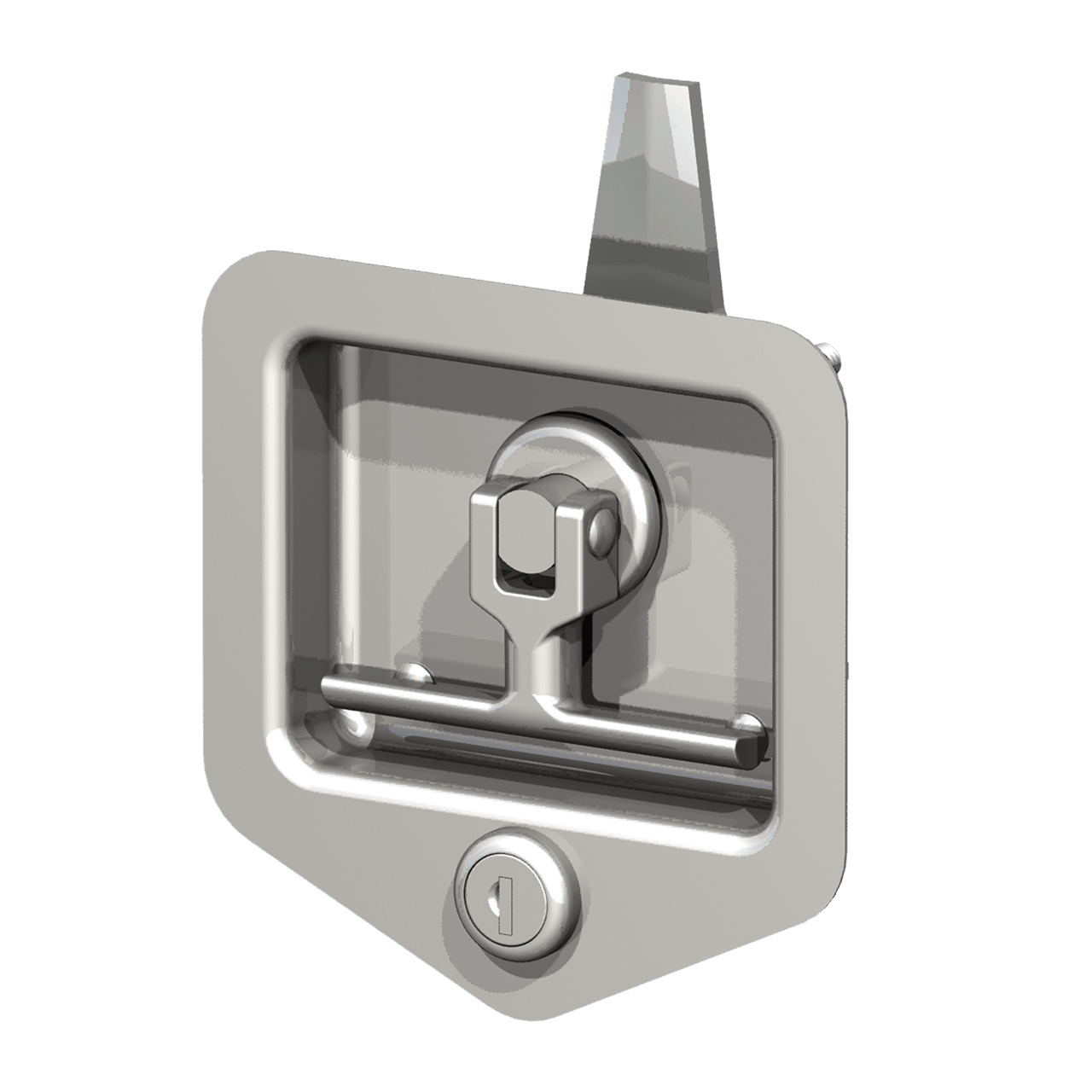 3/4 angle of TCH's folding t-handle with mounting studs and no dust cap