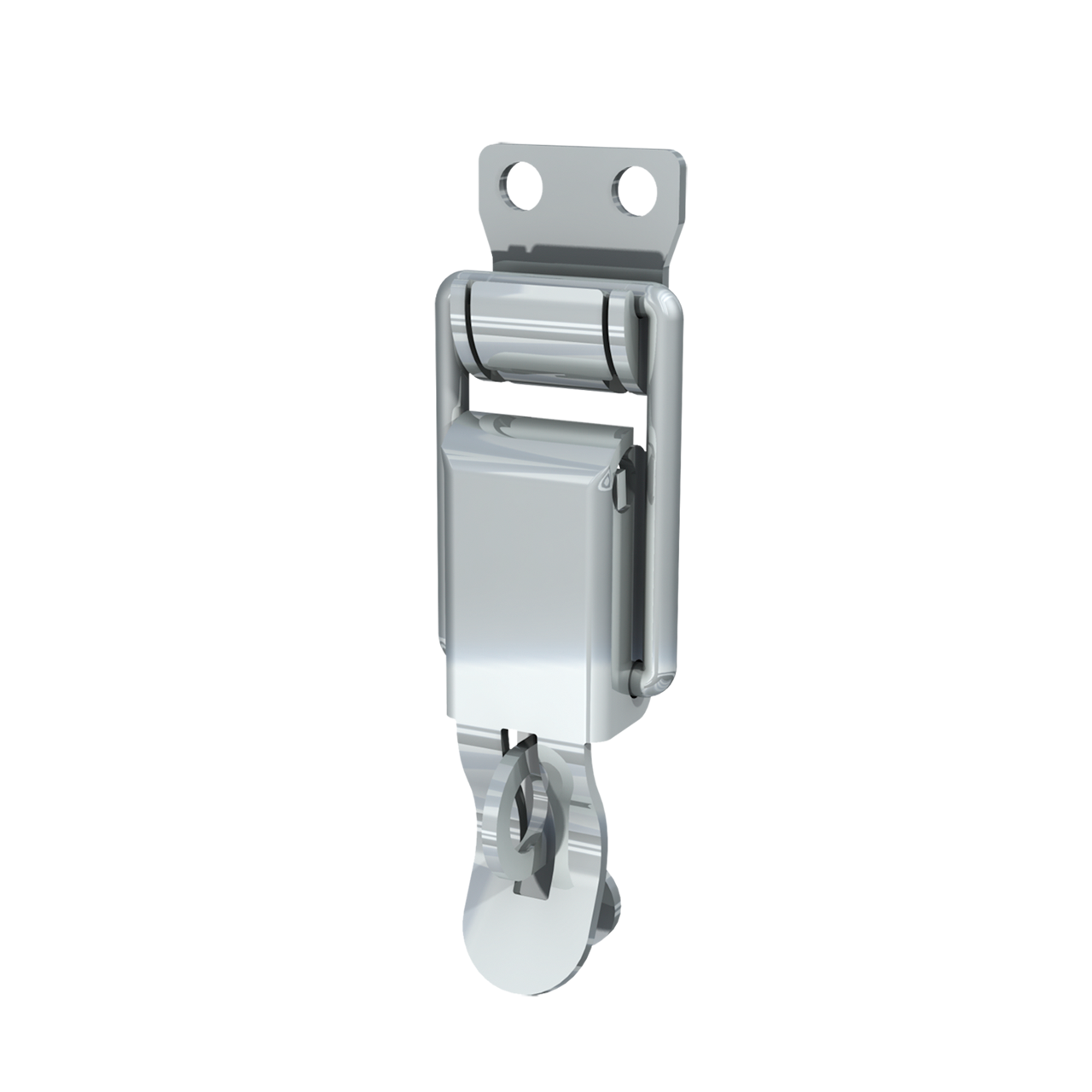 Render of Pad lockable Over Center Drawlatch and Strike